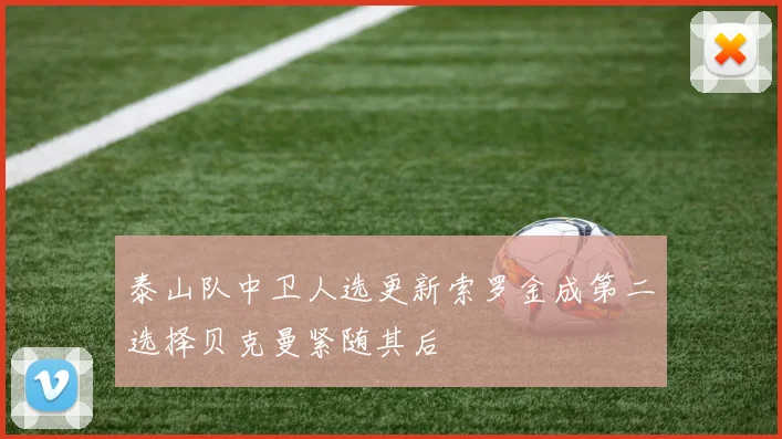 泰山队中卫人选更新索罗金成第二选择贝克曼紧随其后